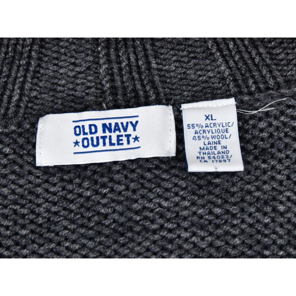 Old Navy Cardigan Womens Extra Large Dark Gray Open Front Belted Pockets - Picture 2 of 6